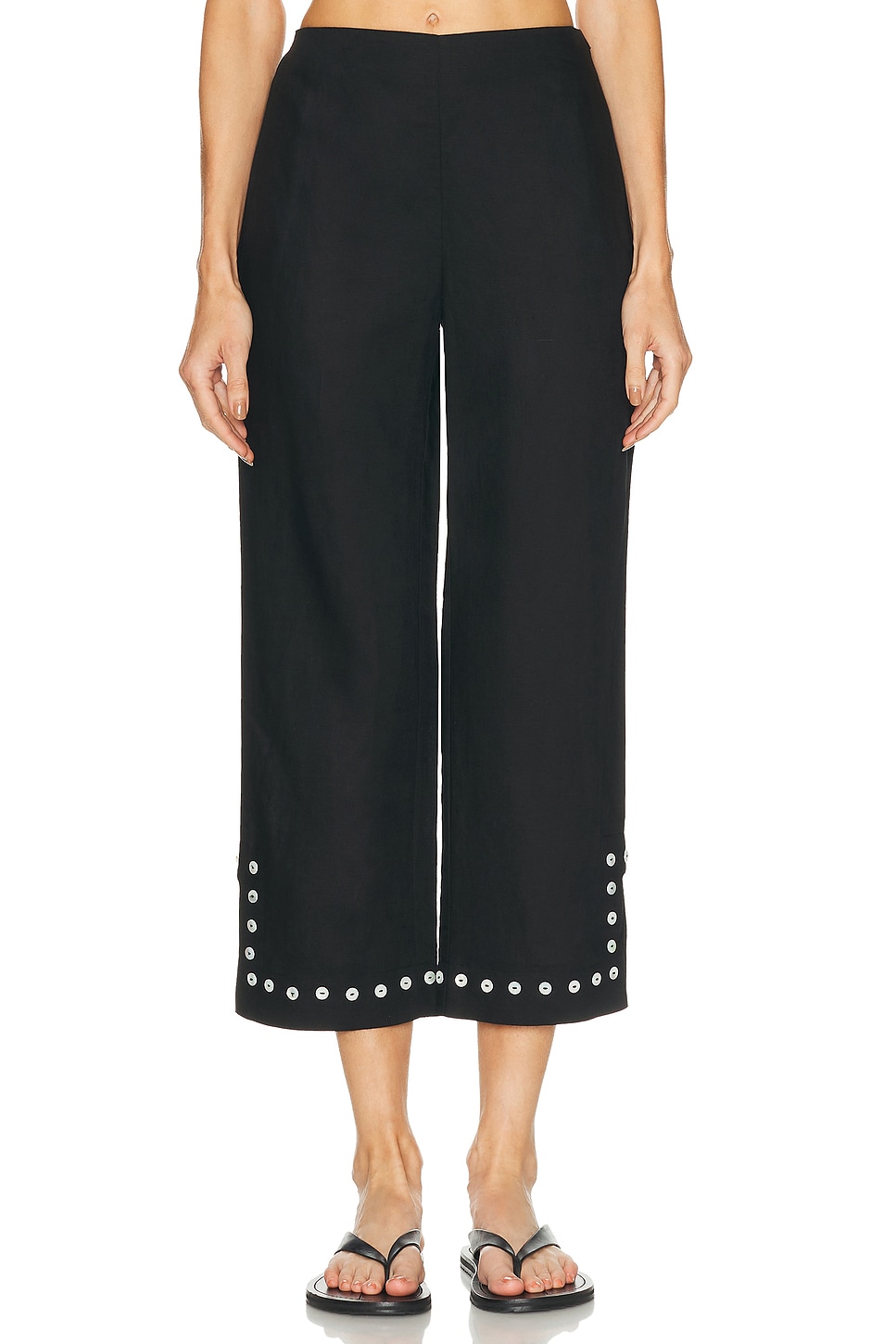 Image 1 of Staud Piha Linen Pant in Black