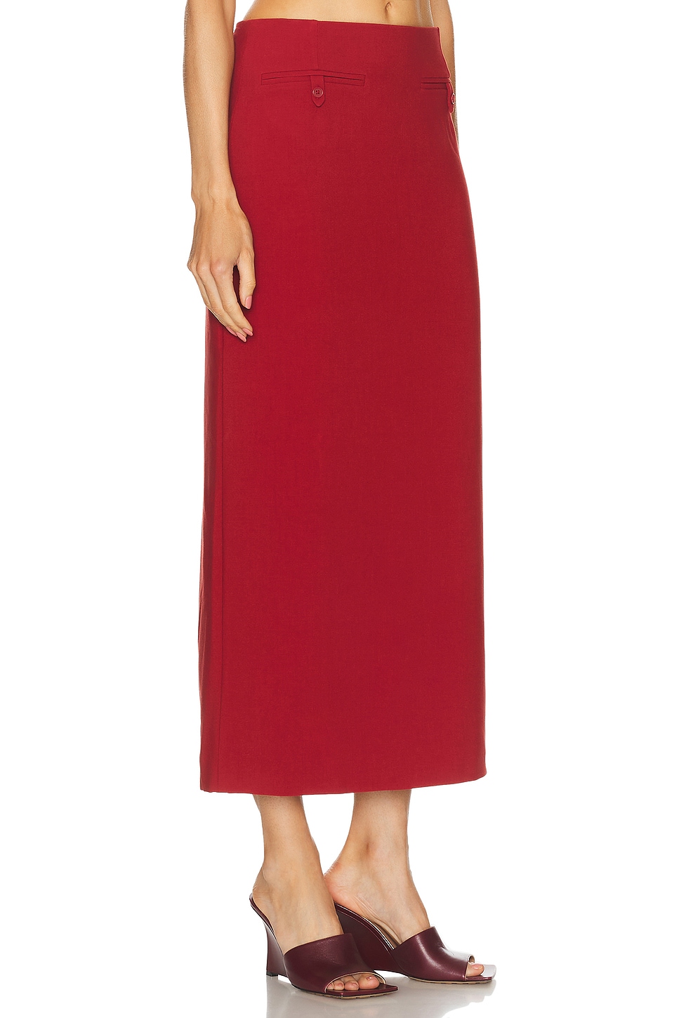 Shop Staud Smith Skirt In Rouge