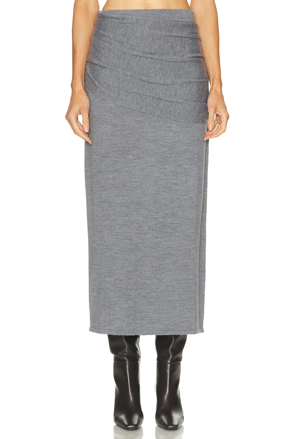 Staud Wilma Skirt In Gray