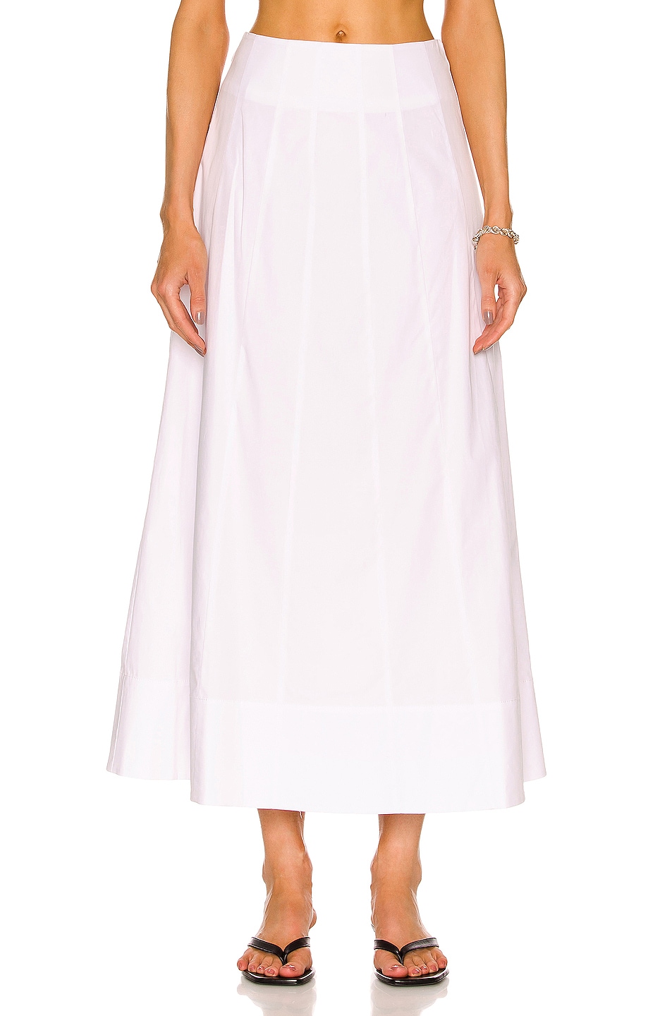 Image 1 of Staud Wells Skirt in White