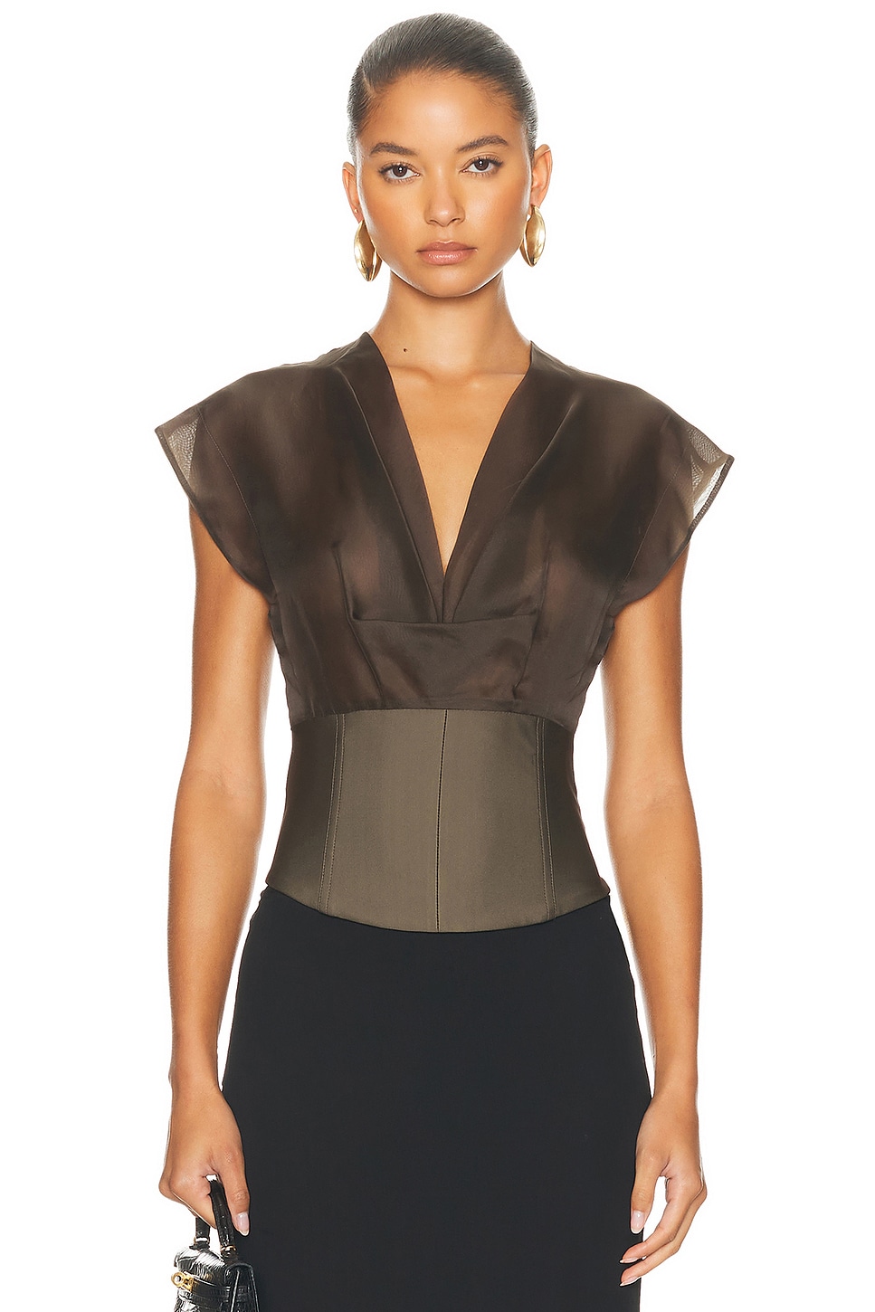 Image 1 of Staud Pinnacle Top in Truffle