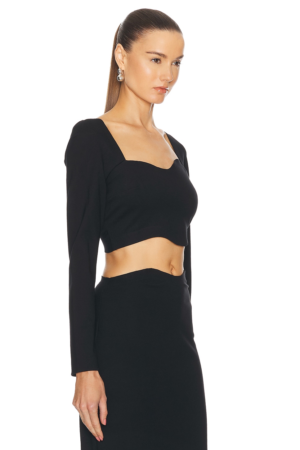 Shop Staud Corde Top In Black