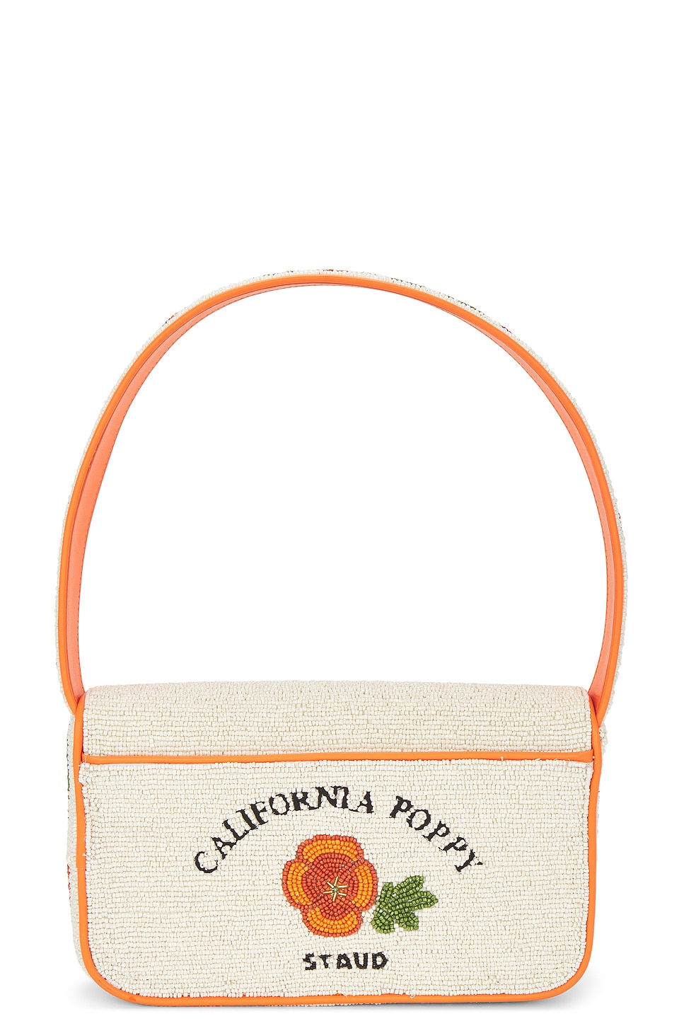 Staud Tommy Beaded Bag In California Poppy