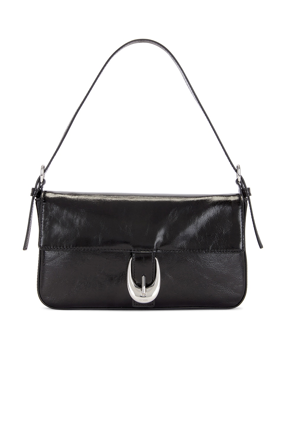 Shop Staud Harlow Shoulder Bag In Black