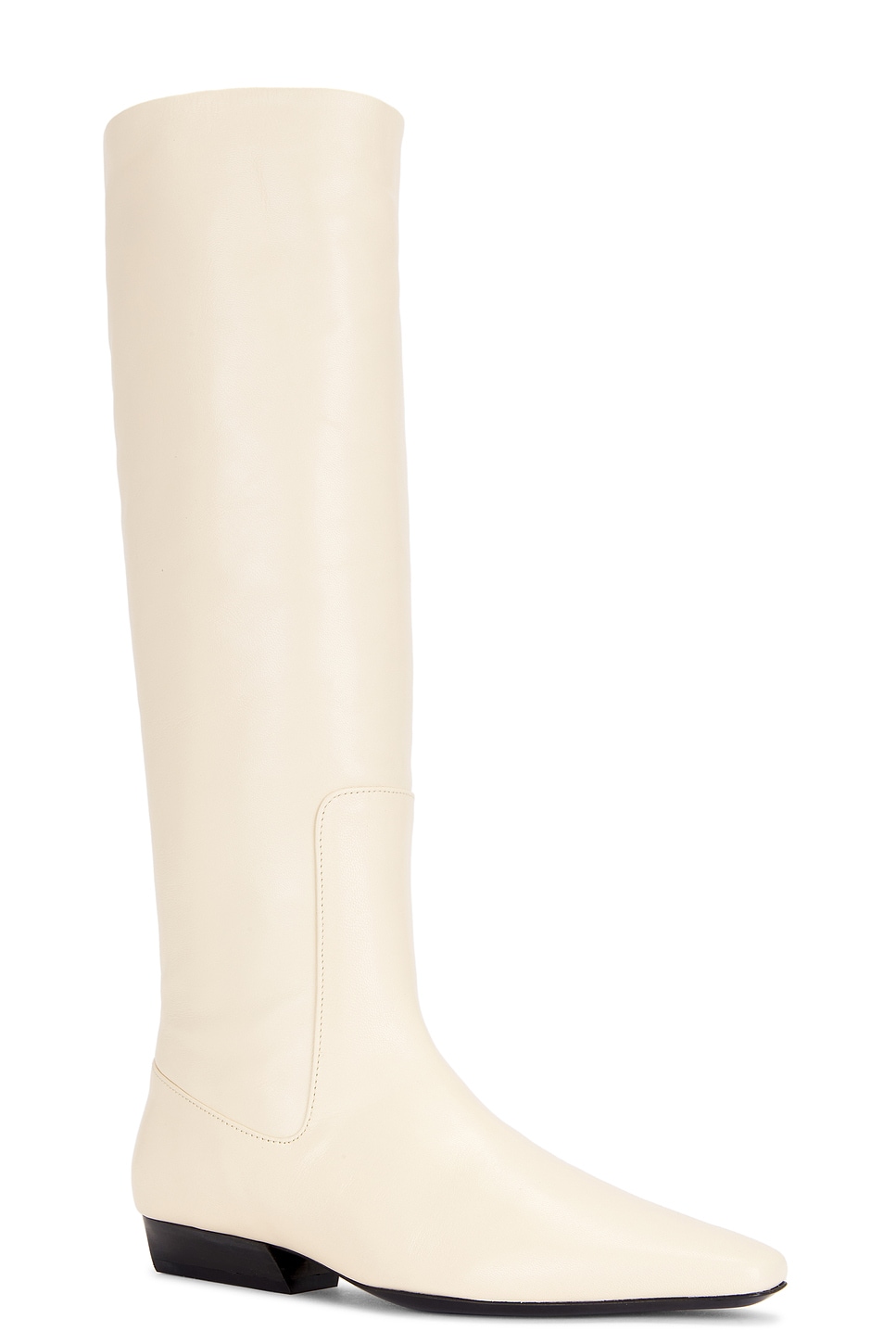 Shop Staud Wally Flat Boot In Cream