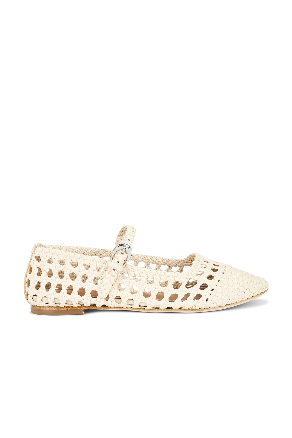 Image 1 of Staud Mary Jane Nell Flat in Cream