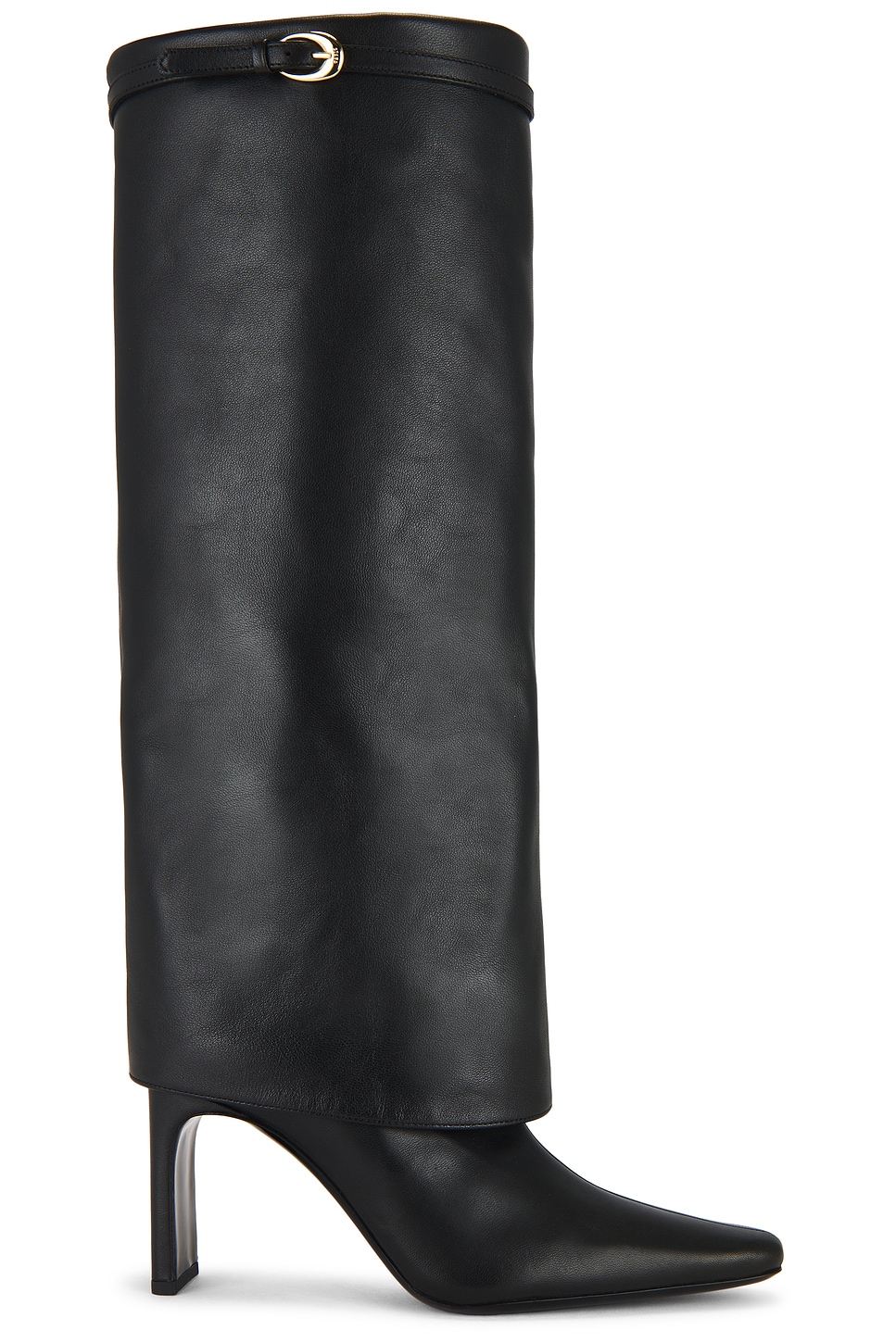 Staud Wally Foldover High Heel Boot In Black