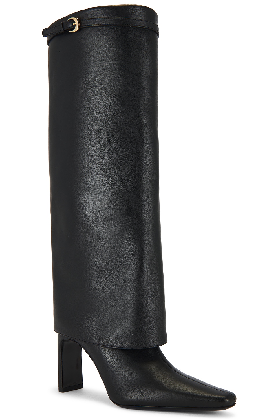 Staud Wally Foldover High Heel Boot In Black