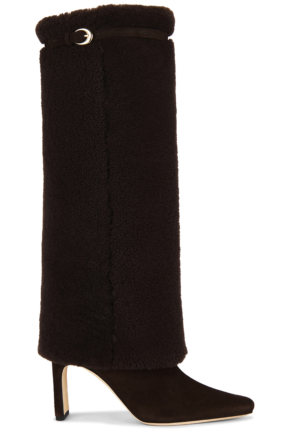 Image 1 of Staud Wally Foldover High Heel Boot in Espresso