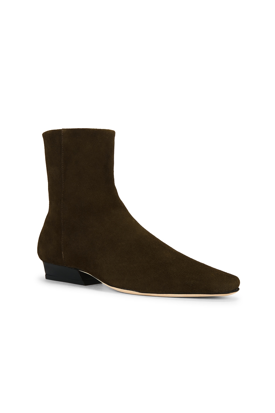 Staud Wally Flat Ankle Boot In Brown