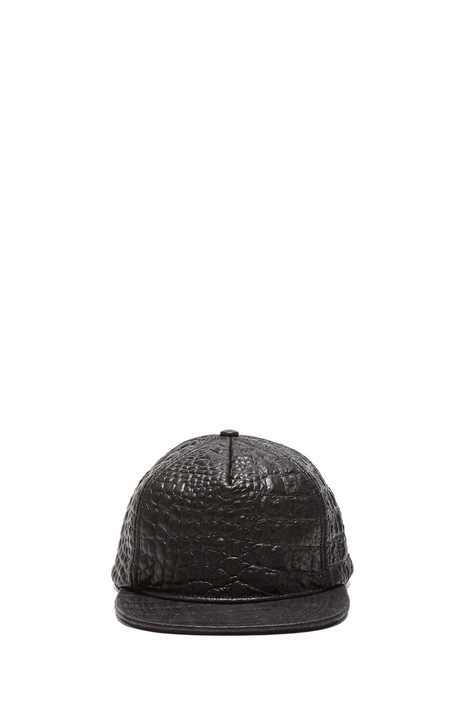 Image 1 of Stampd Embossed Lambskin Hat in Black