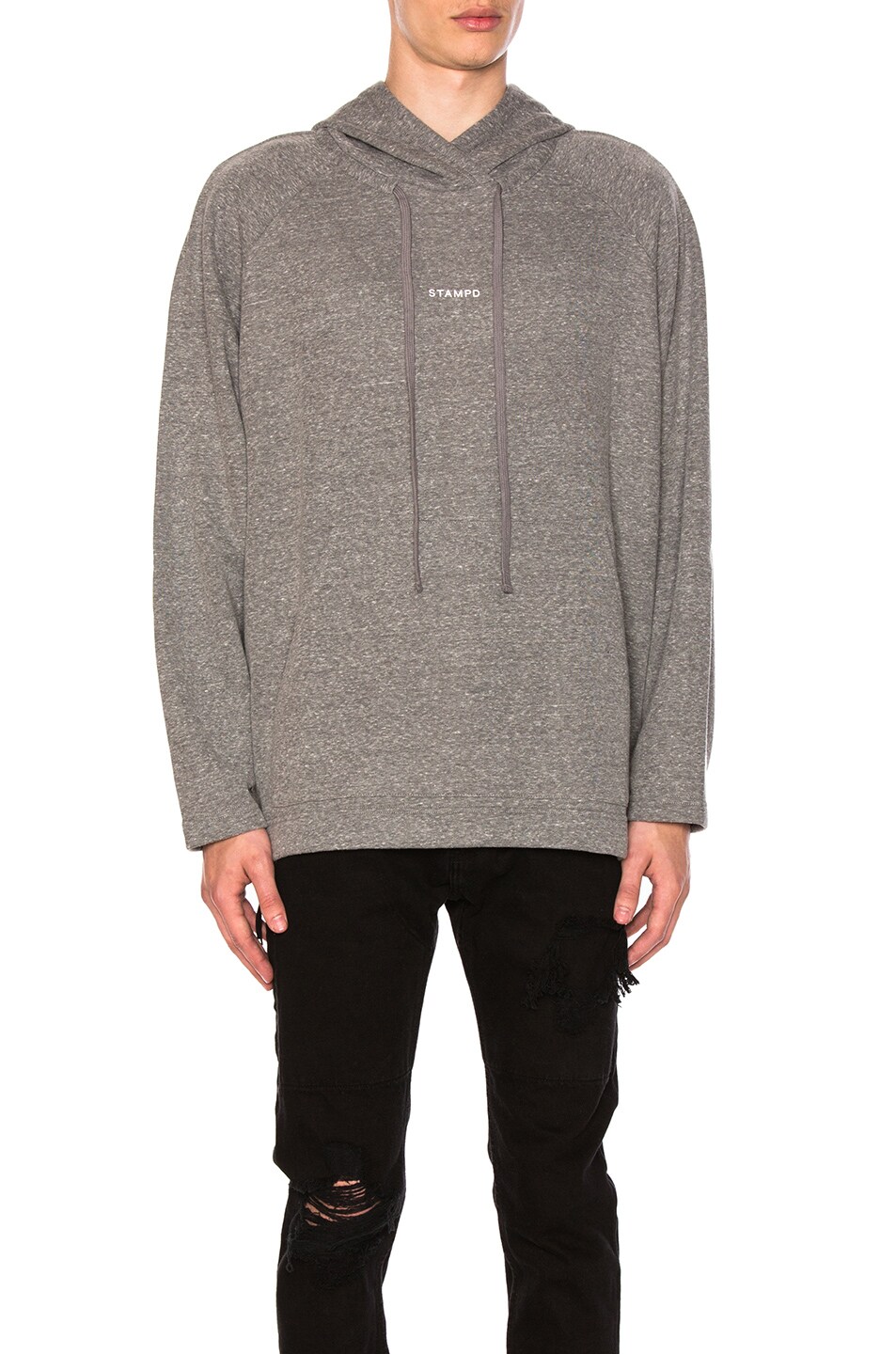 Image 1 of Stampd Terry Raglan Sweater in Heather Grey