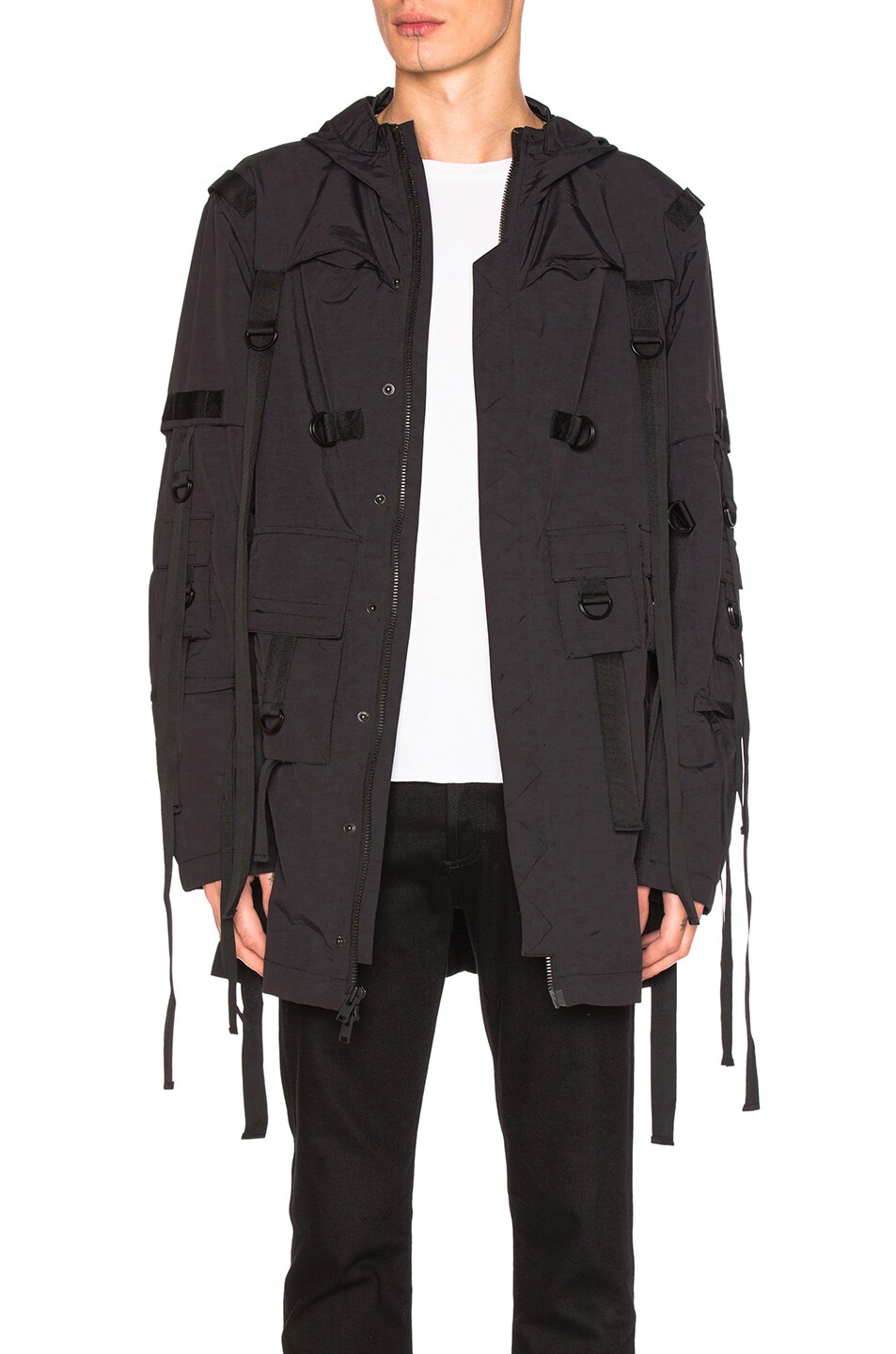 Image 1 of Stampd Flex Strapped Trench in Black