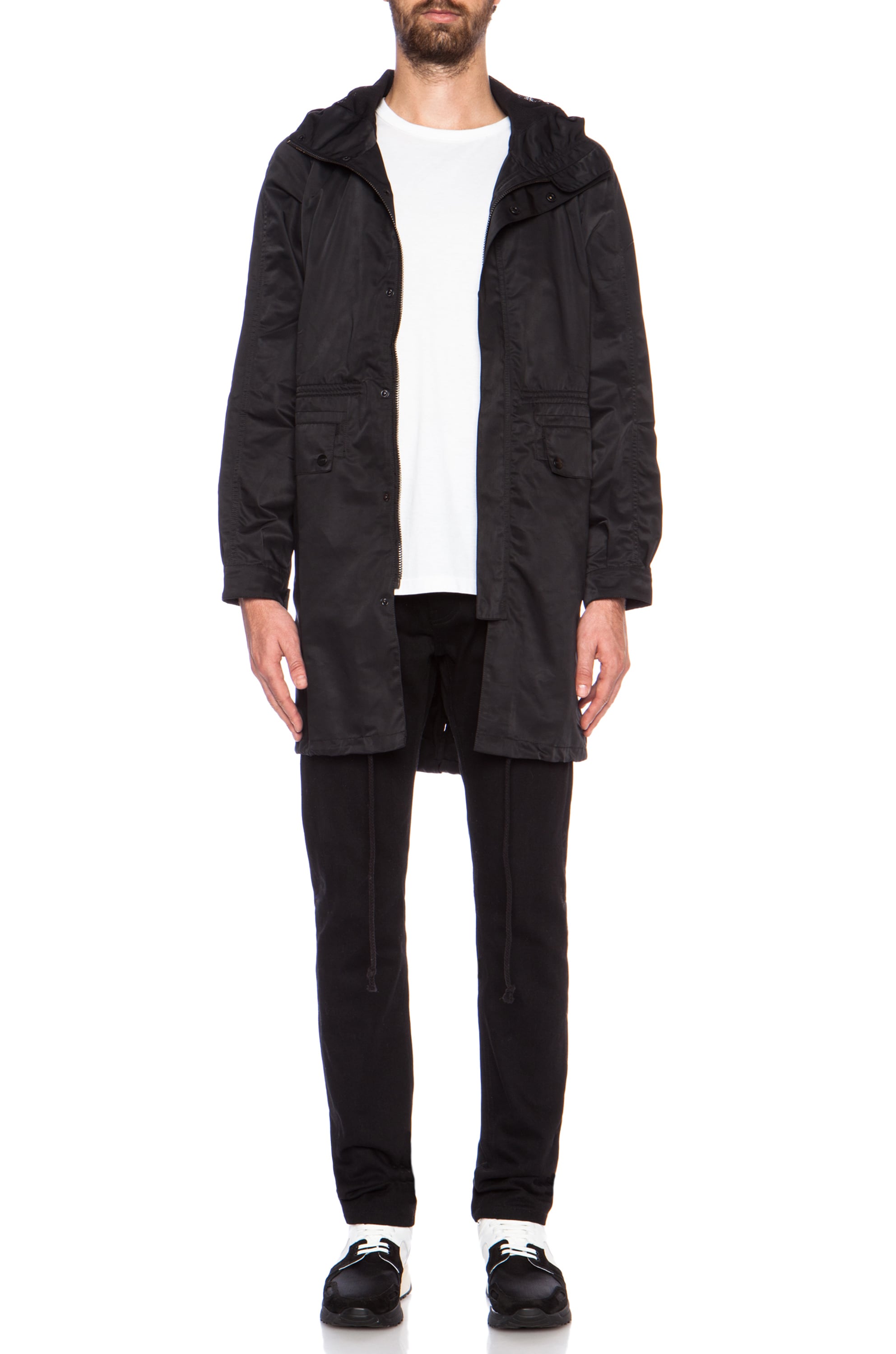 Image 1 of Stampd Poly Raincoat in Black