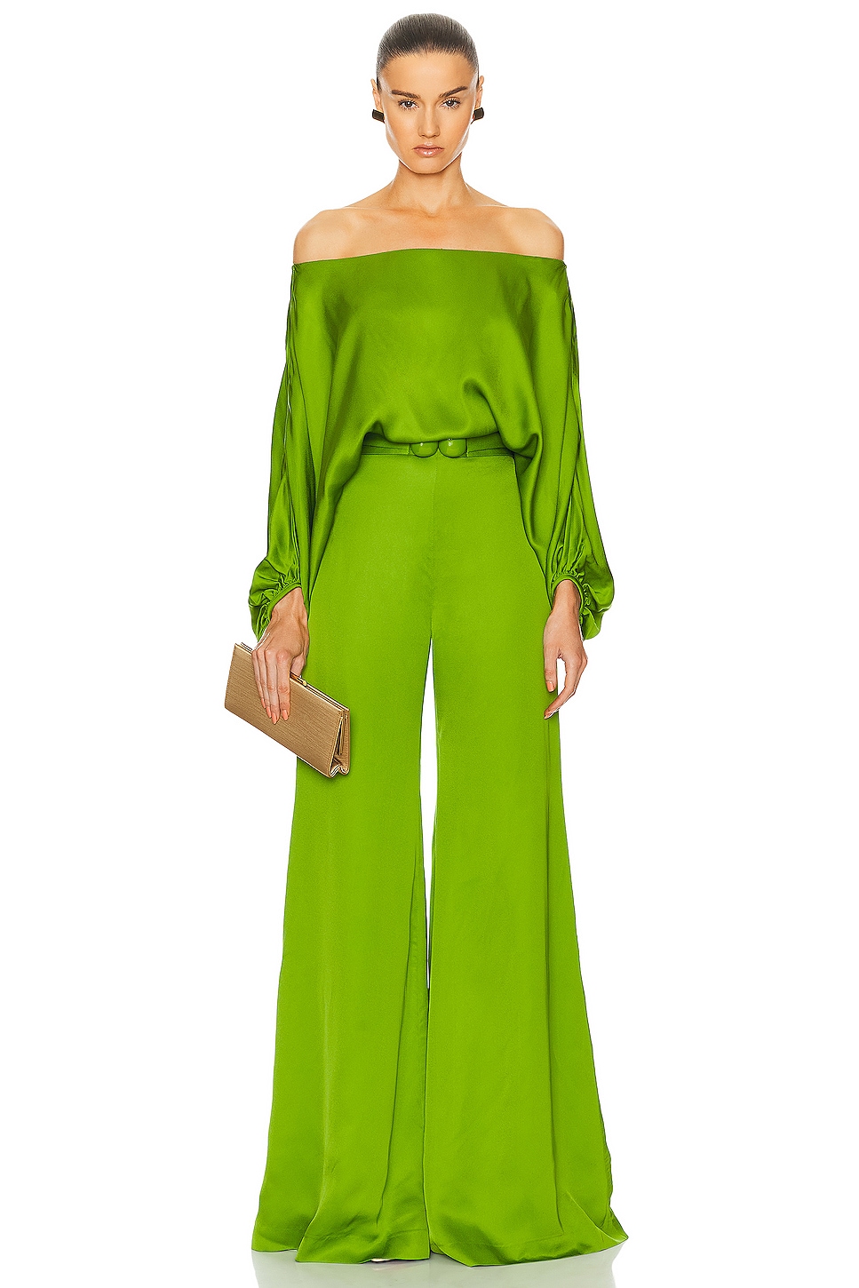 Image 1 of SILVIA TCHERASSI Theresa Jumpsuit in Lime