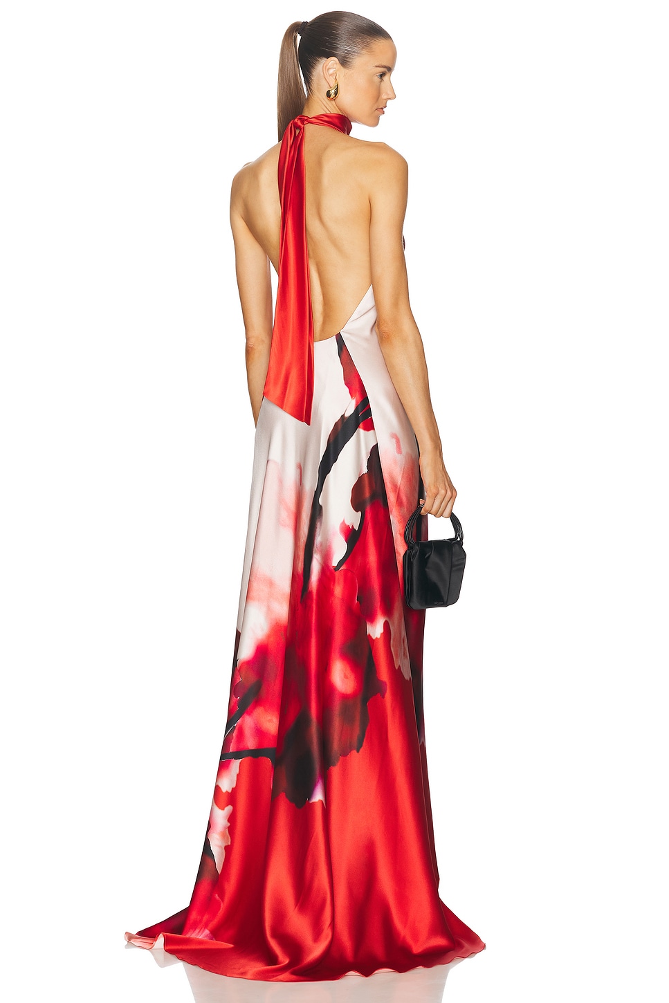 Silvia Tcherassi Sherry Dress In Pomegranate Abstract Flowers