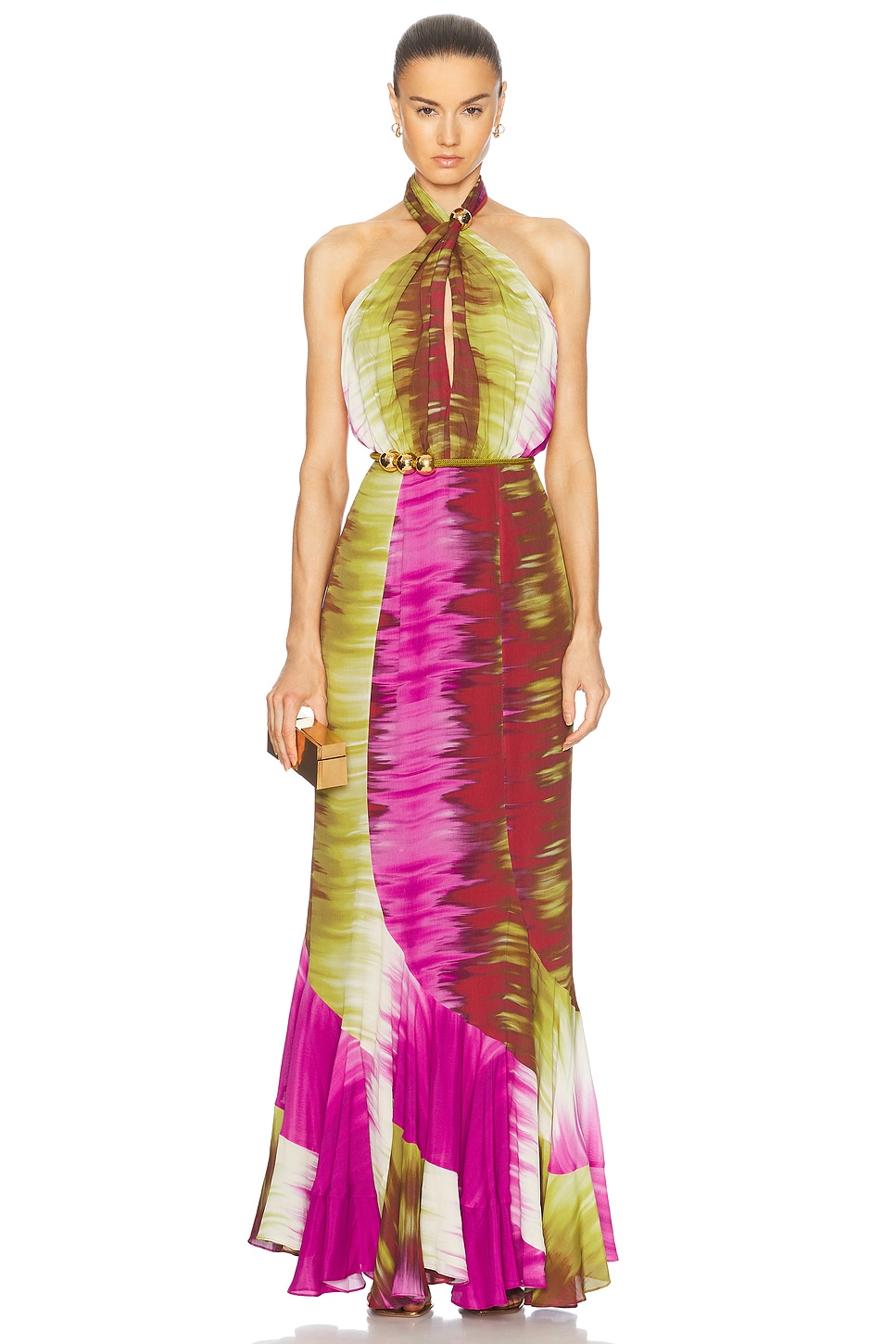 Image 1 of SILVIA TCHERASSI Raisa Dress in Violeta Lime Tie Dye