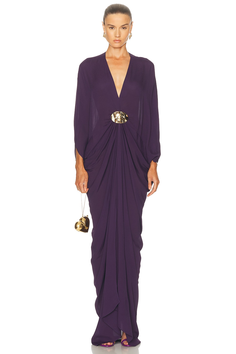 Silvia Tcherassi Fiore Tunic Dress In Purple