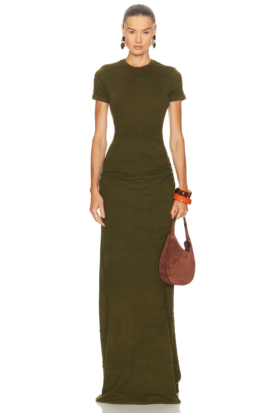 Image 1 of SILVIA TCHERASSI Cristal Dress in Hunter Green