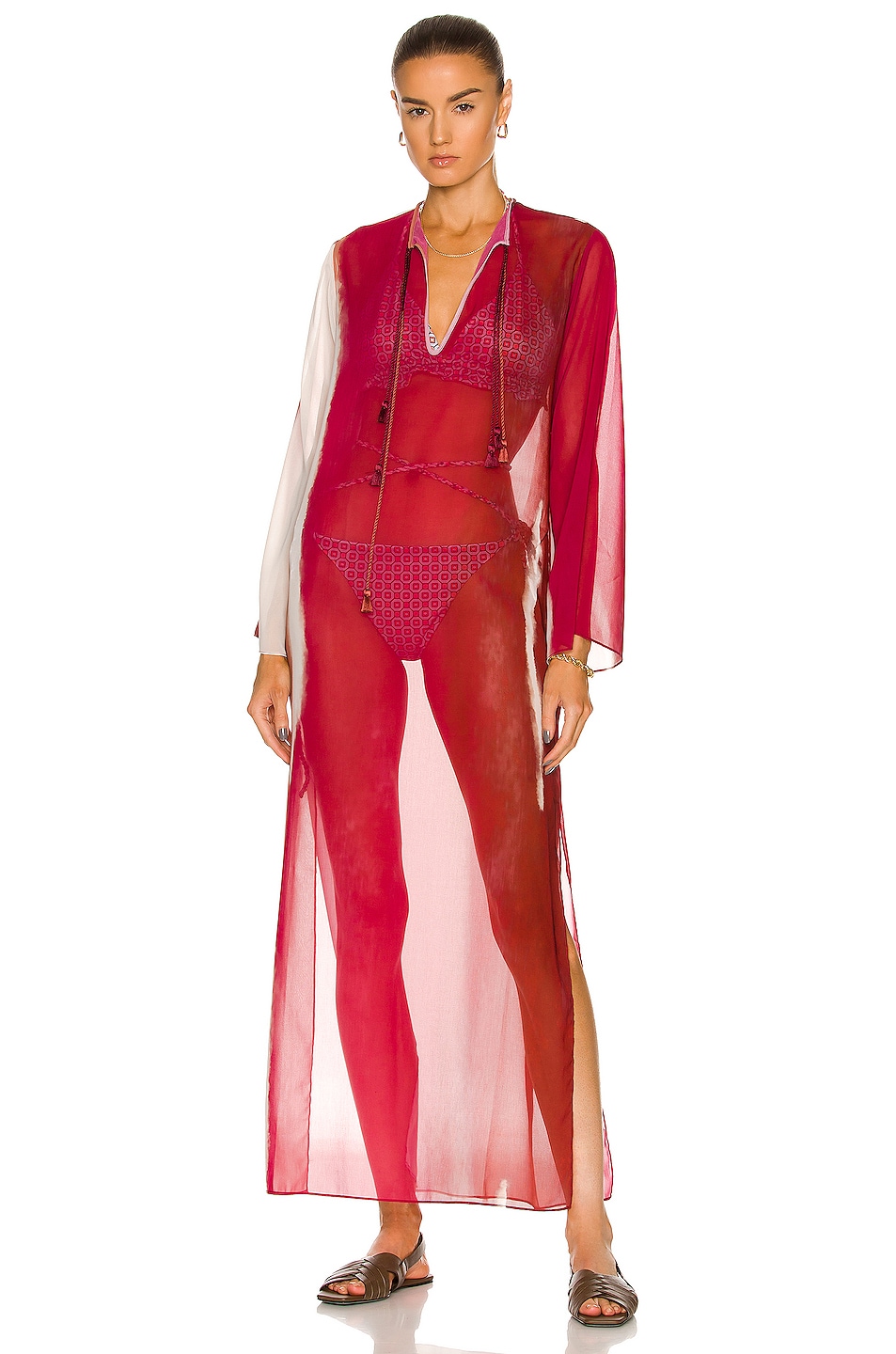Image 1 of SILVIA TCHERASSI Helvetica Tunic Dress in Gradient Plum