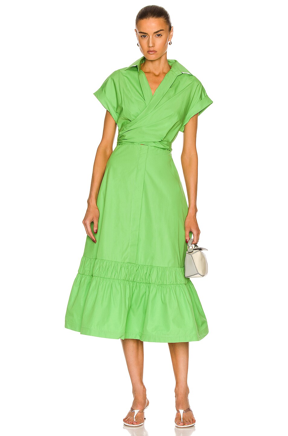 Image 1 of SILVIA TCHERASSI Miniato Dress in Kelly Green