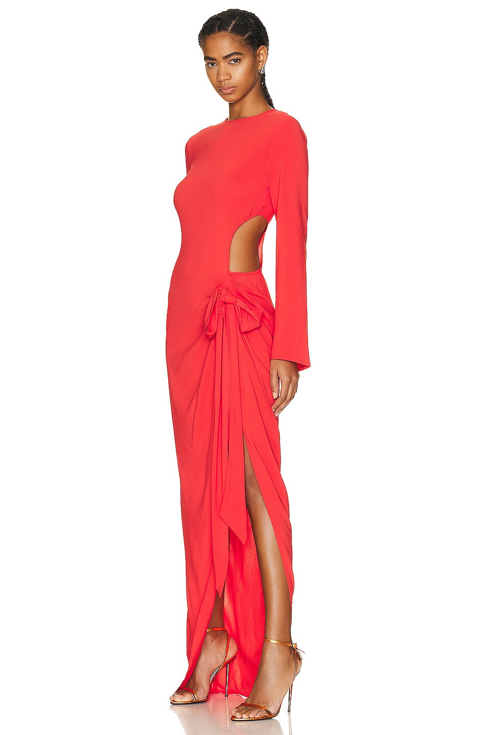 Silvia Tcherassi Temis Dress In Orange Fwrd