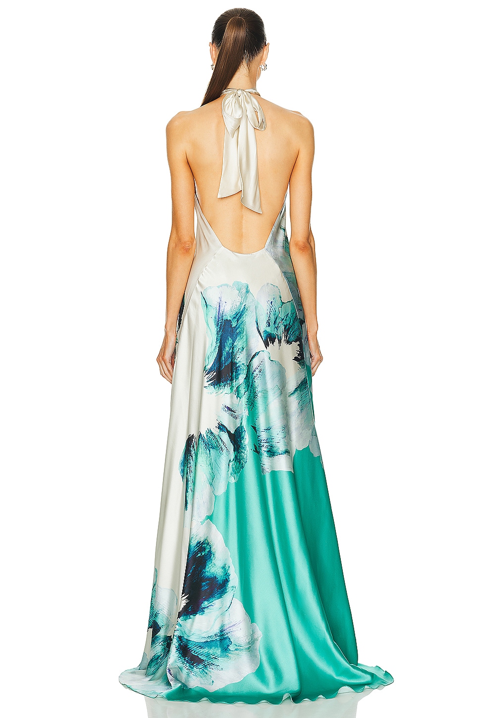 Silvia Tcherassi Yara Dress in Abstract Green Print main image 1