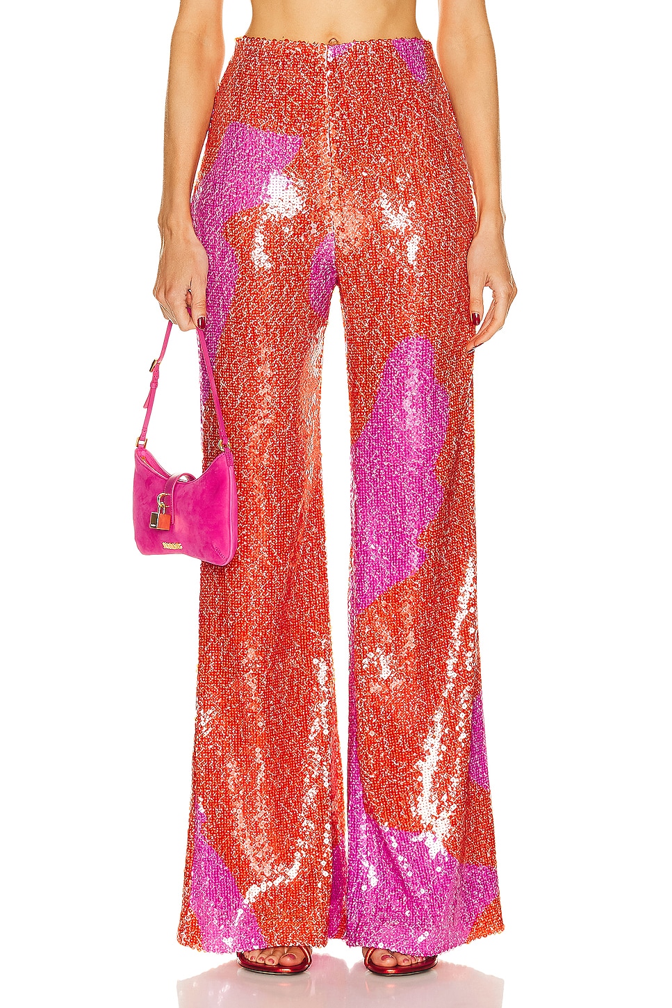 Image 1 of SILVIA TCHERASSI Avellino Pant in Pink Red Marble