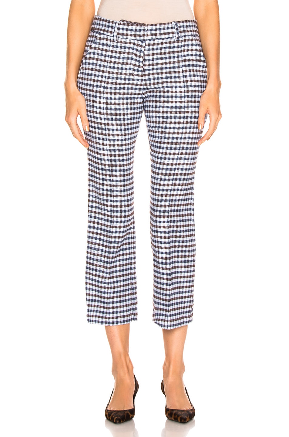 Image 1 of SILVIA TCHERASSI Leira Pant in Checkered Navy