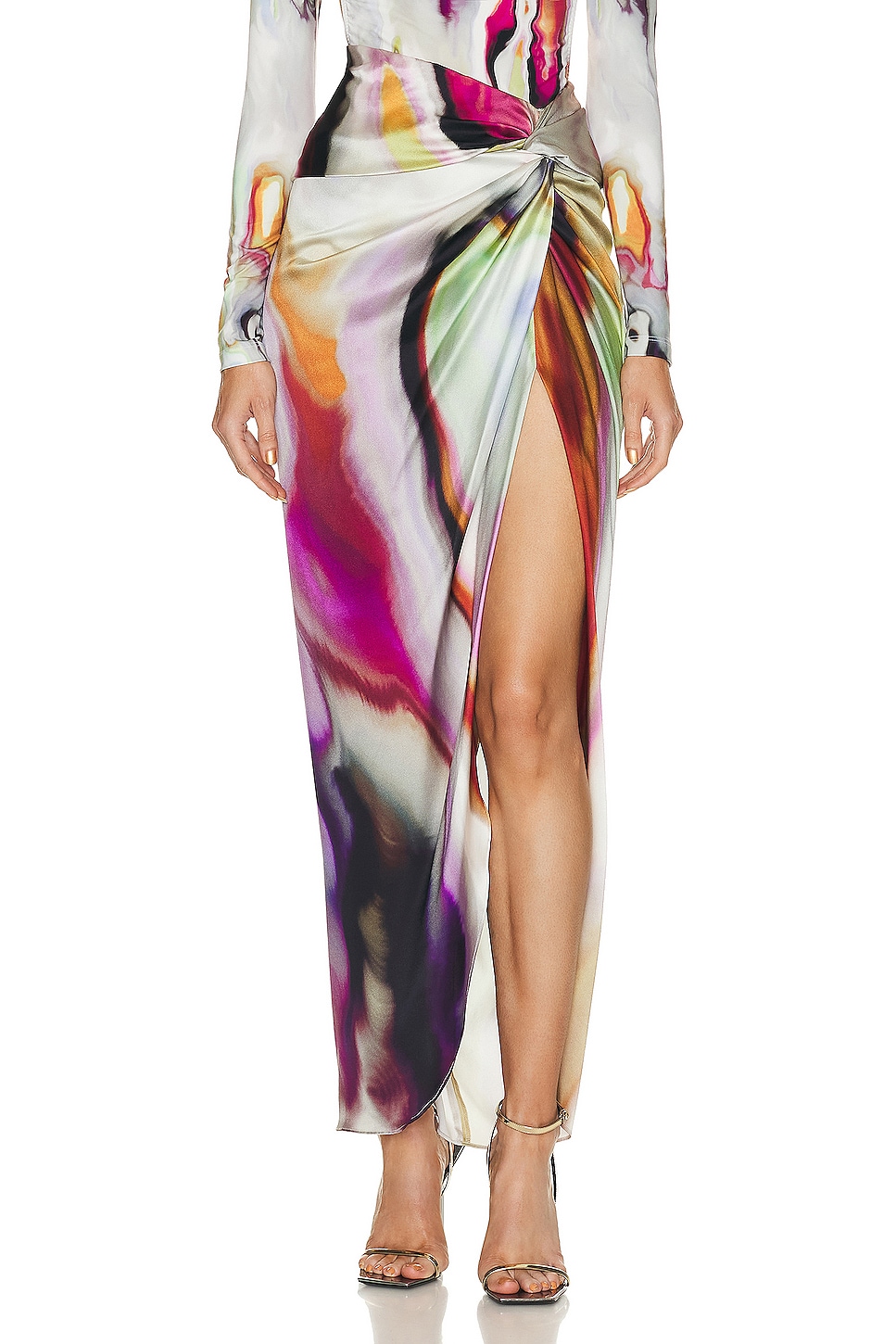 Image 1 of SILVIA TCHERASSI Lady Skirt in Iridescent Marble