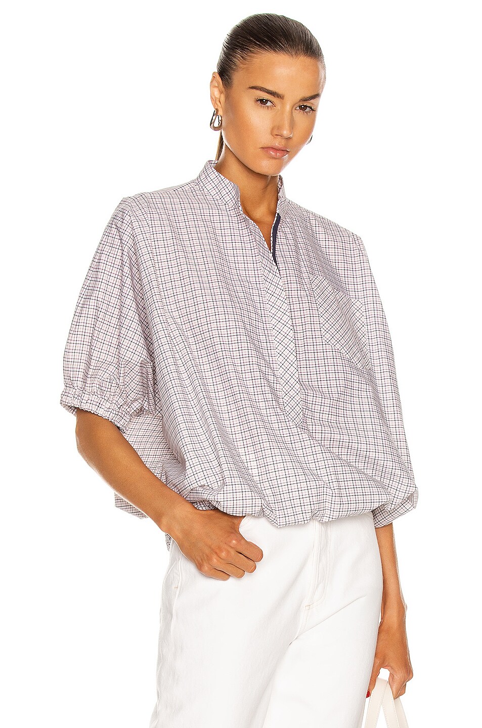 Image 1 of SILVIA TCHERASSI Solano Shirt in Brown Plaid