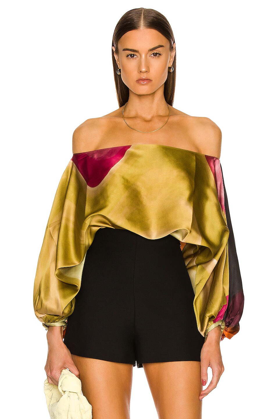 Image 1 of SILVIA TCHERASSI Bellagio Blouse in Multi Abstract Wave