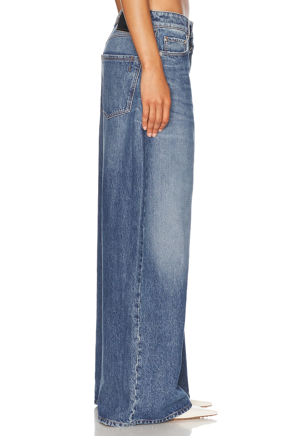 Image 3 of Sportmax Angri Wide Leg Jeans in Navy