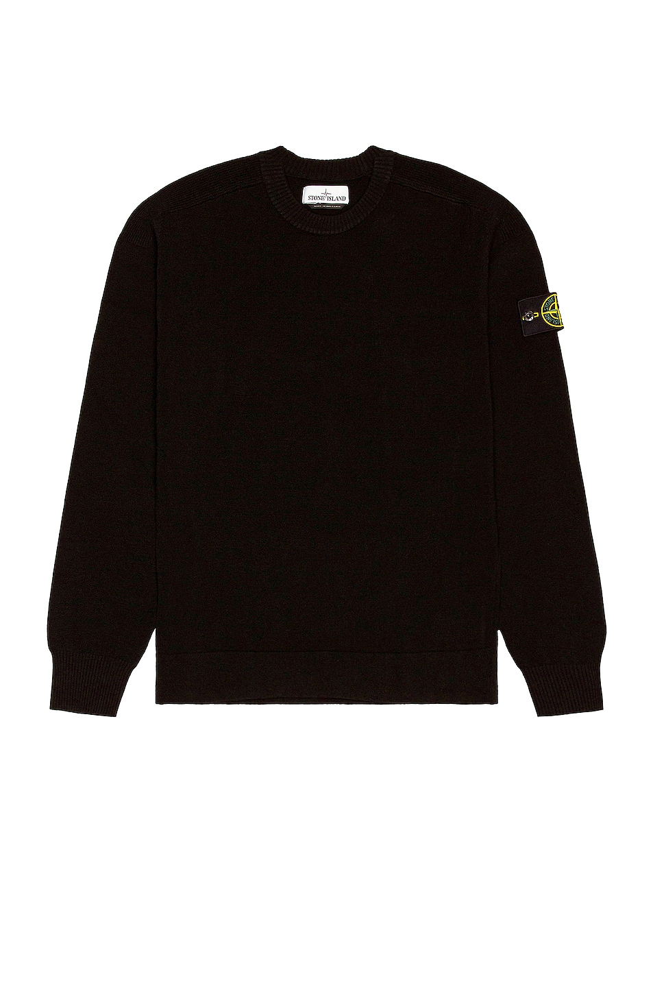 Image 1 of Stone Island Knitted Crewneck in Black