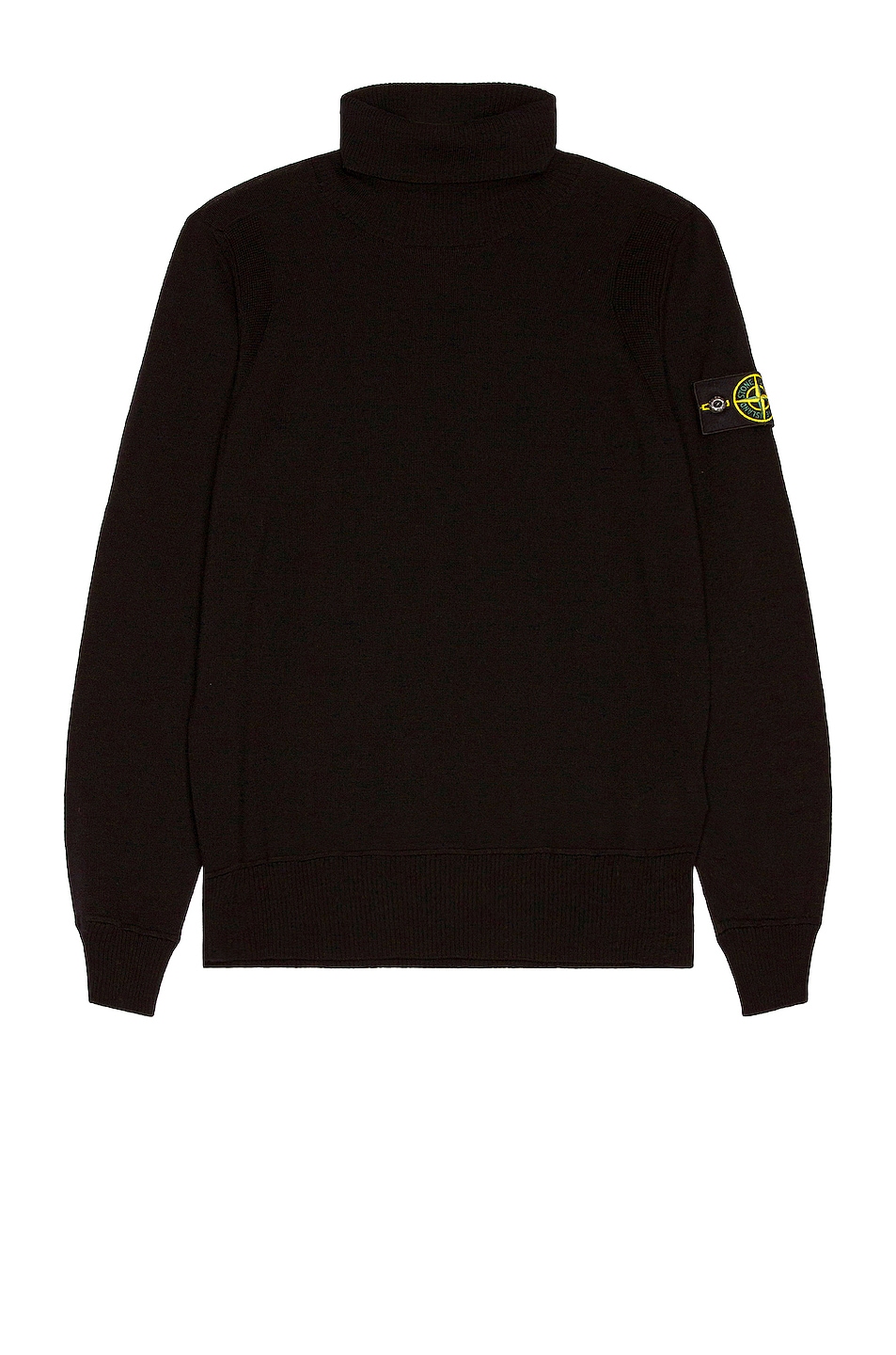 Image 1 of Stone Island Knitted Turtleneck in Black