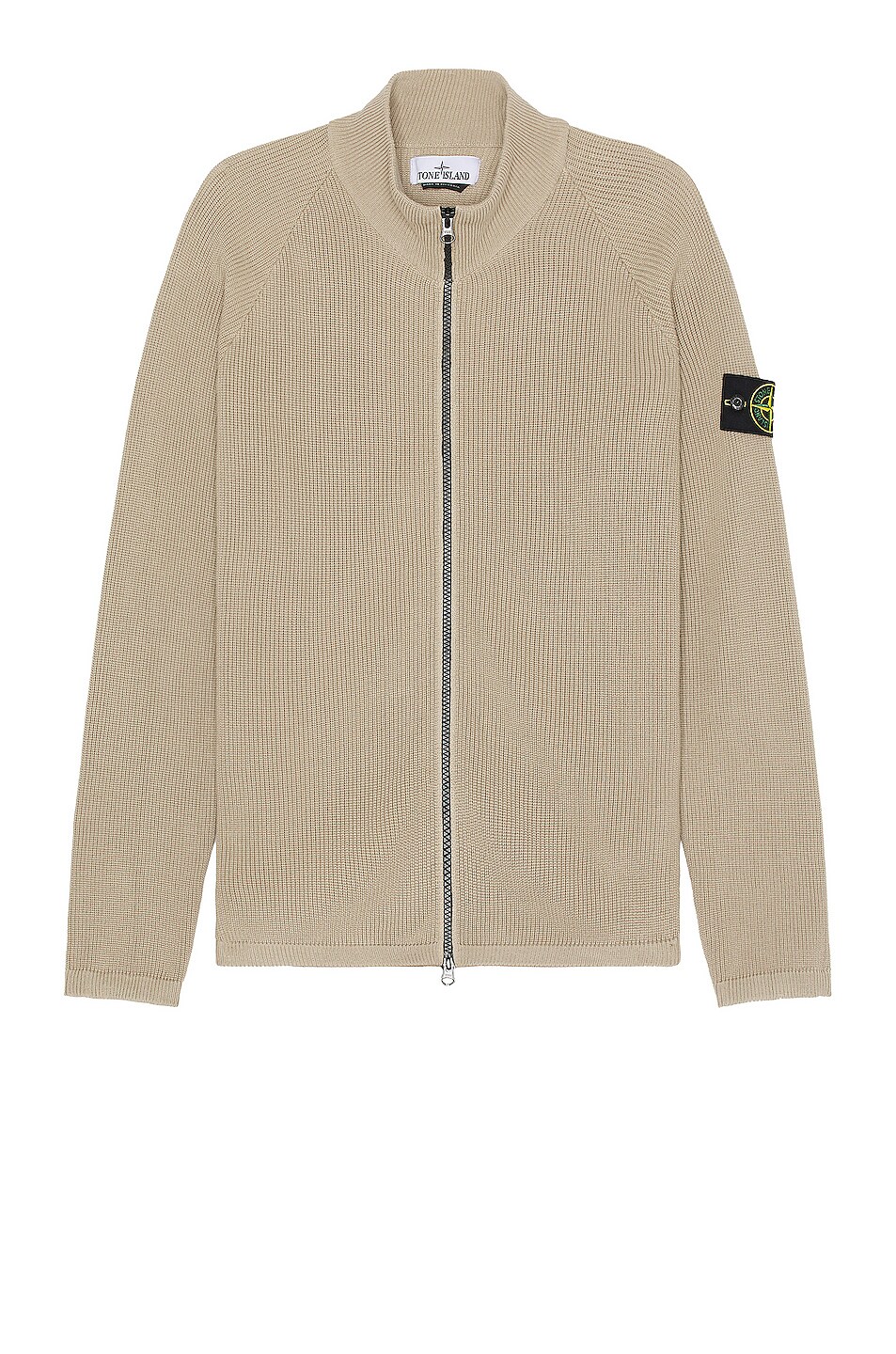 Image 1 of Stone Island Zip Up Sweater in Dove Grey