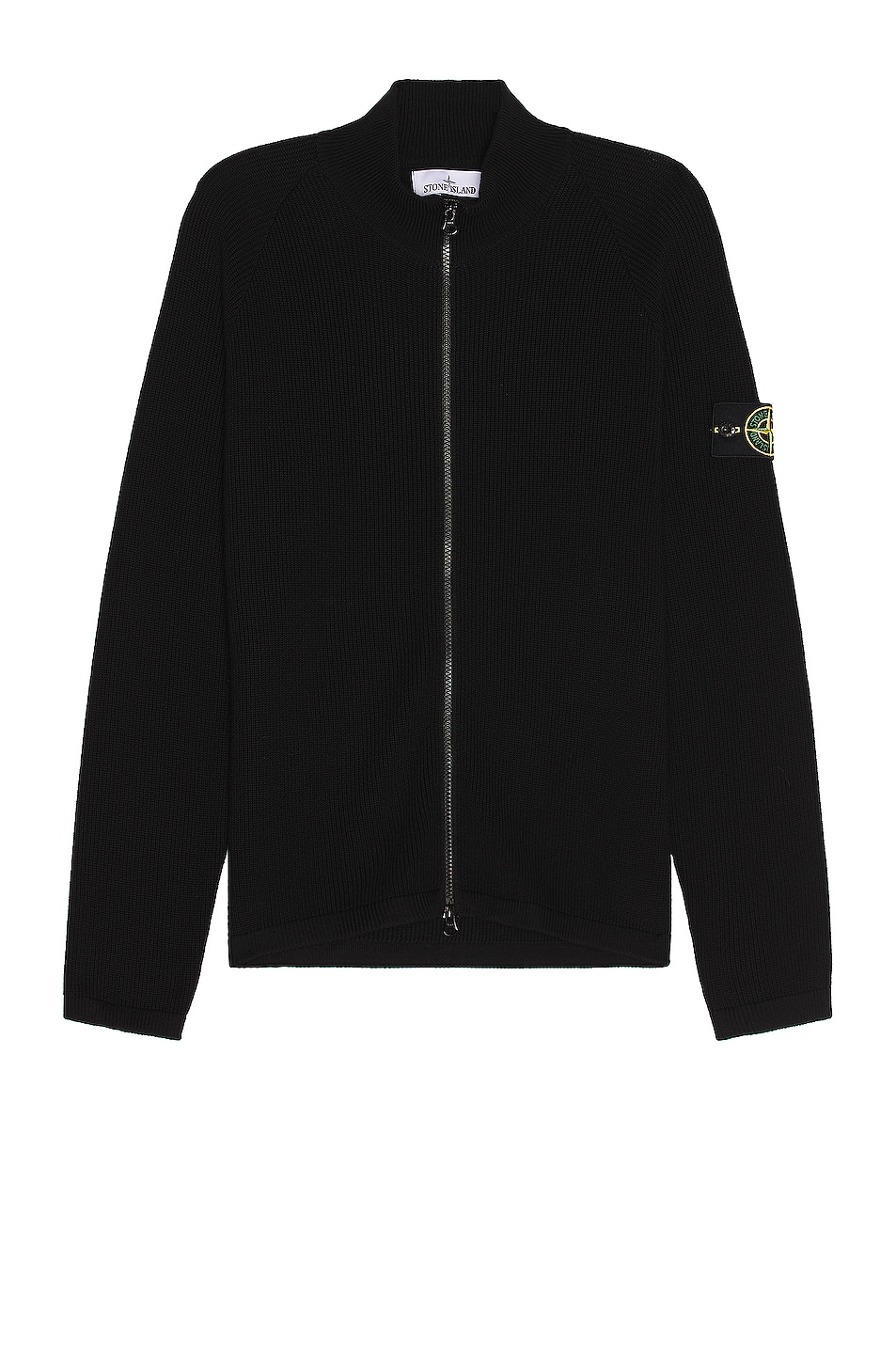 Image 1 of Stone Island Zip Up Sweater in Black
