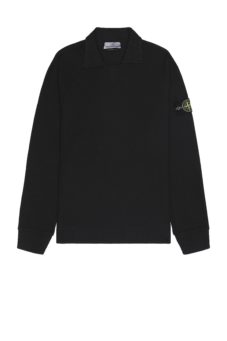 Image 1 of Stone Island Polo Sweatshirt in Black