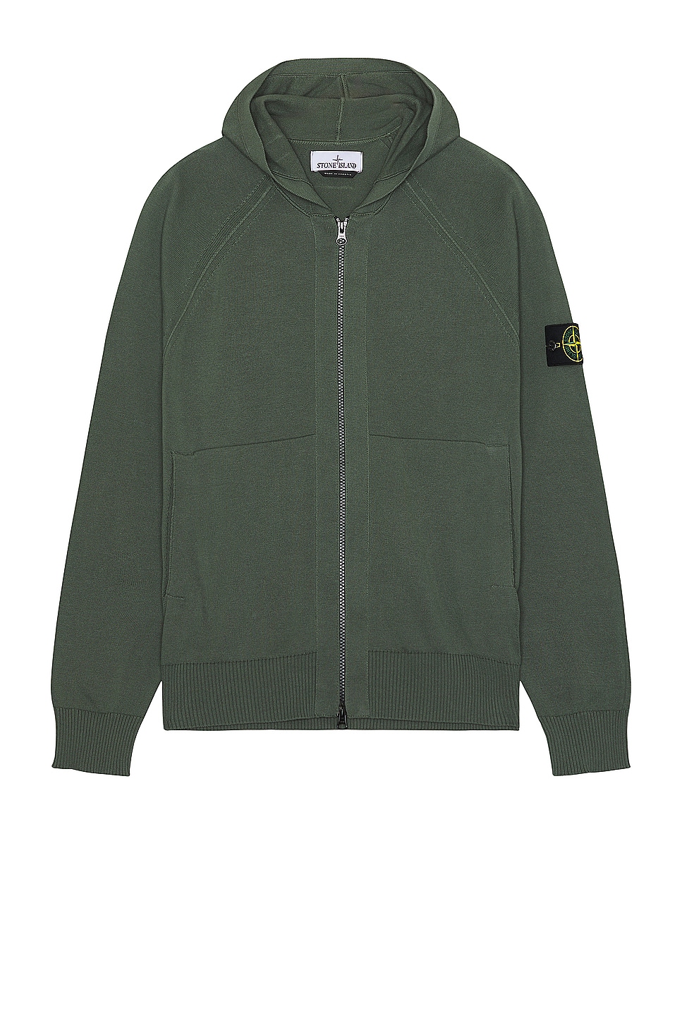 Image 1 of Stone Island Hooded Cardigan in Musk