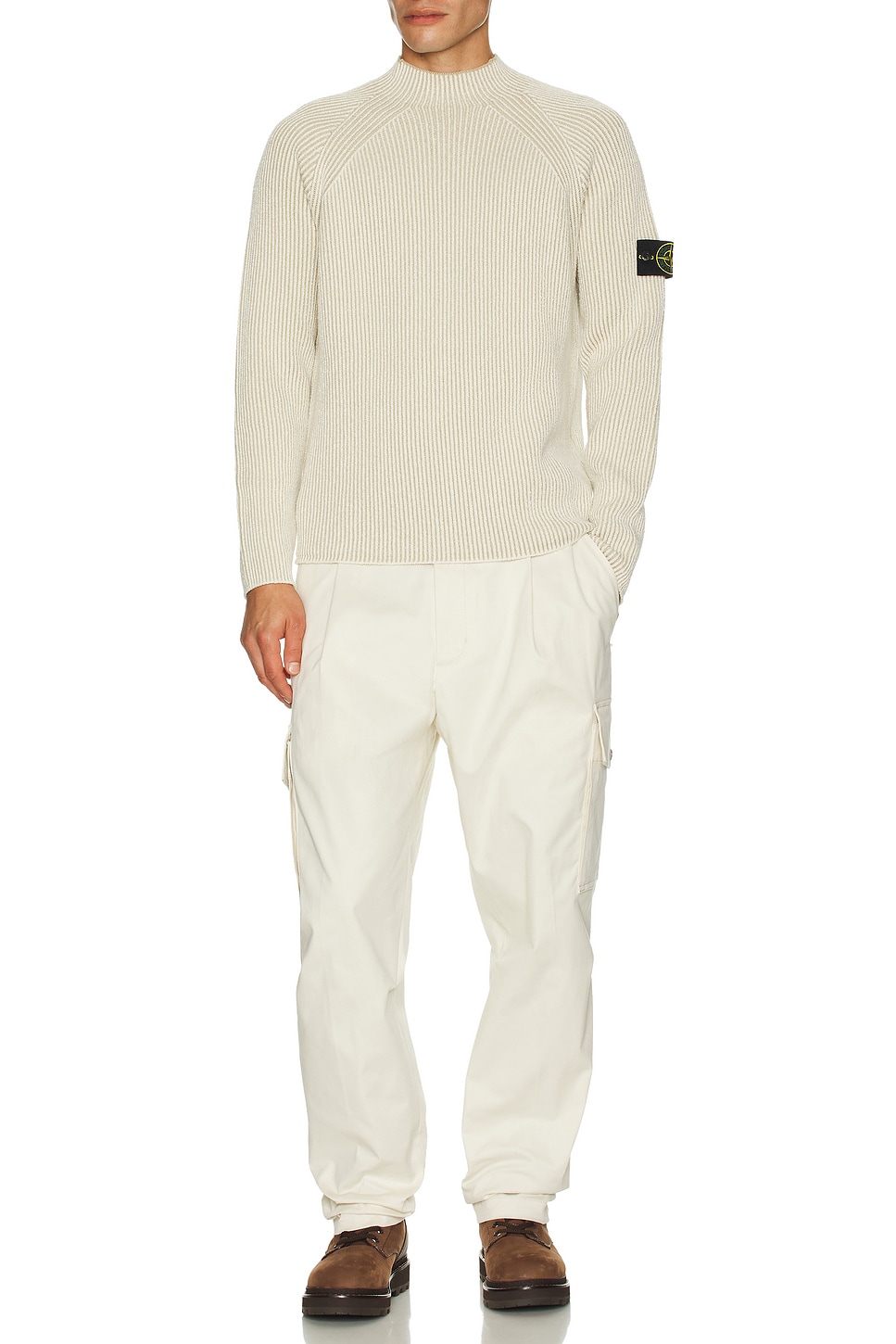 Image 1 of Stone Island Crewneck Sweater in Ivory