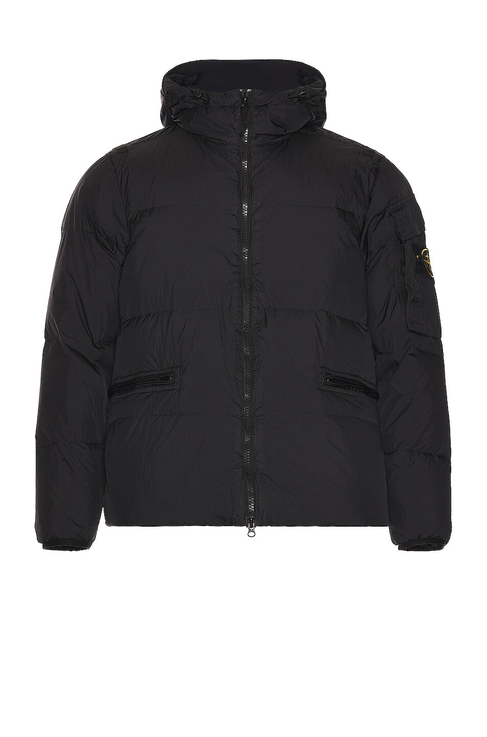 Image 1 of Stone Island Hooded Down Jacket in Black