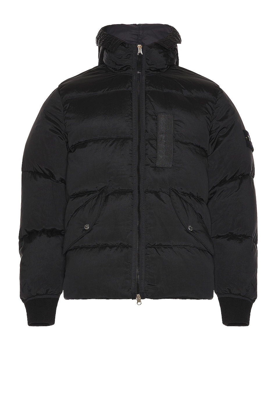 Image 1 of Stone Island Hooded Down Jacket in Black