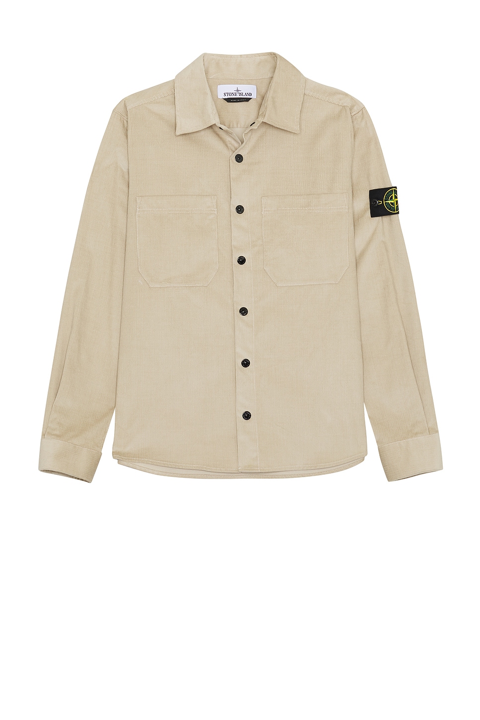 Image 1 of Stone Island Micro Cord Overshirt in Desert