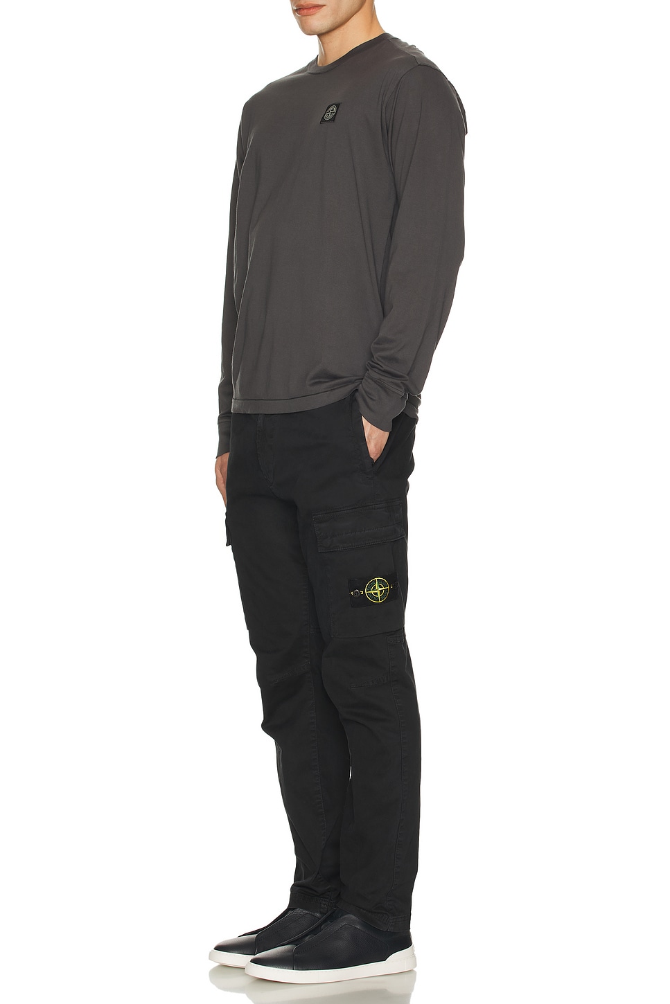 Image 1 of Stone Island Cargo Pant in Black