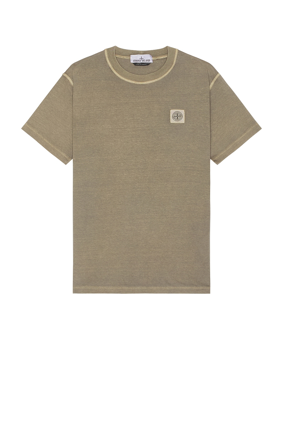 Image 1 of Stone Island Garment Dyed T-Shirt in Walnut