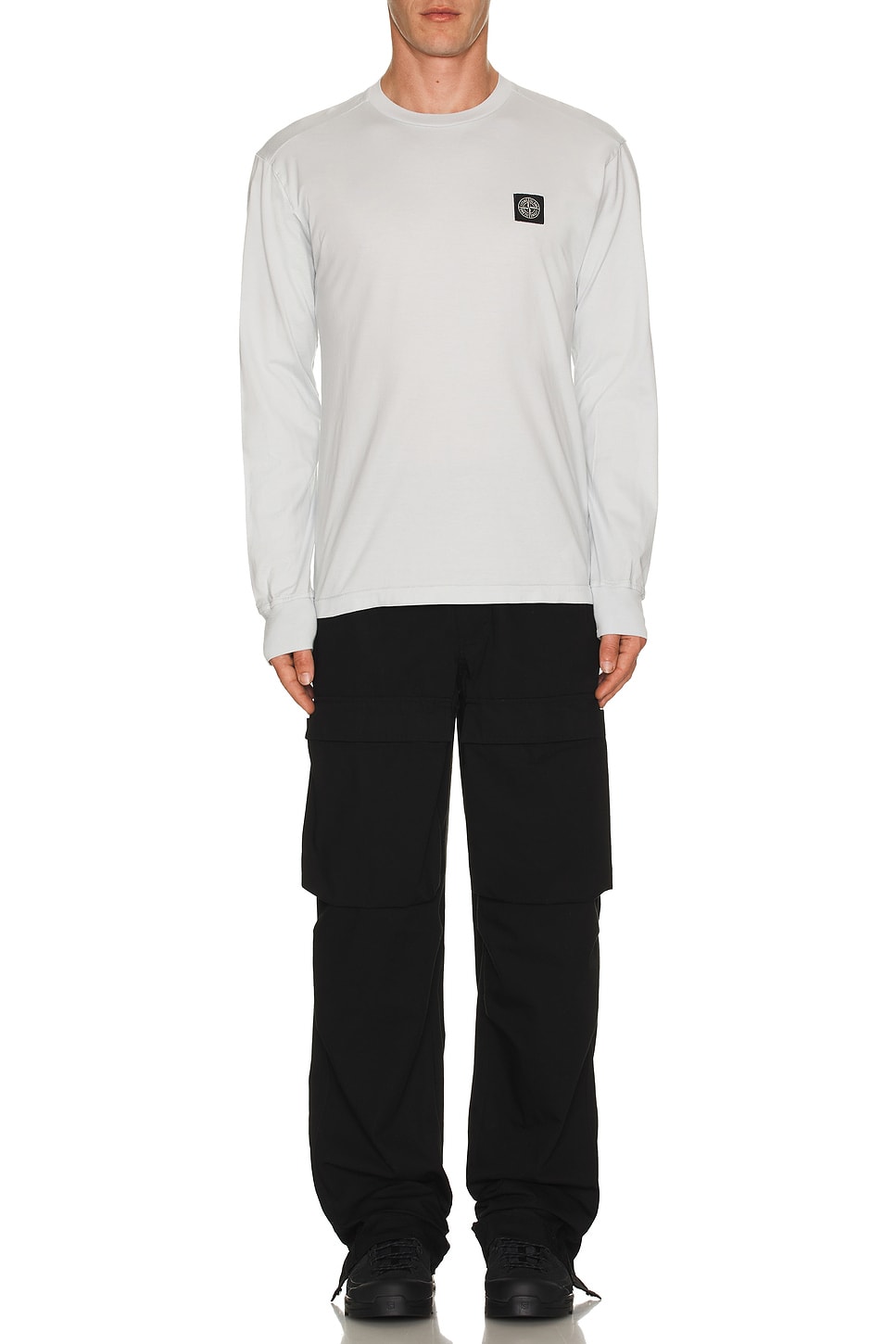 Image 1 of Stone Island Long Sleeve T-Shirt in Sky Blue