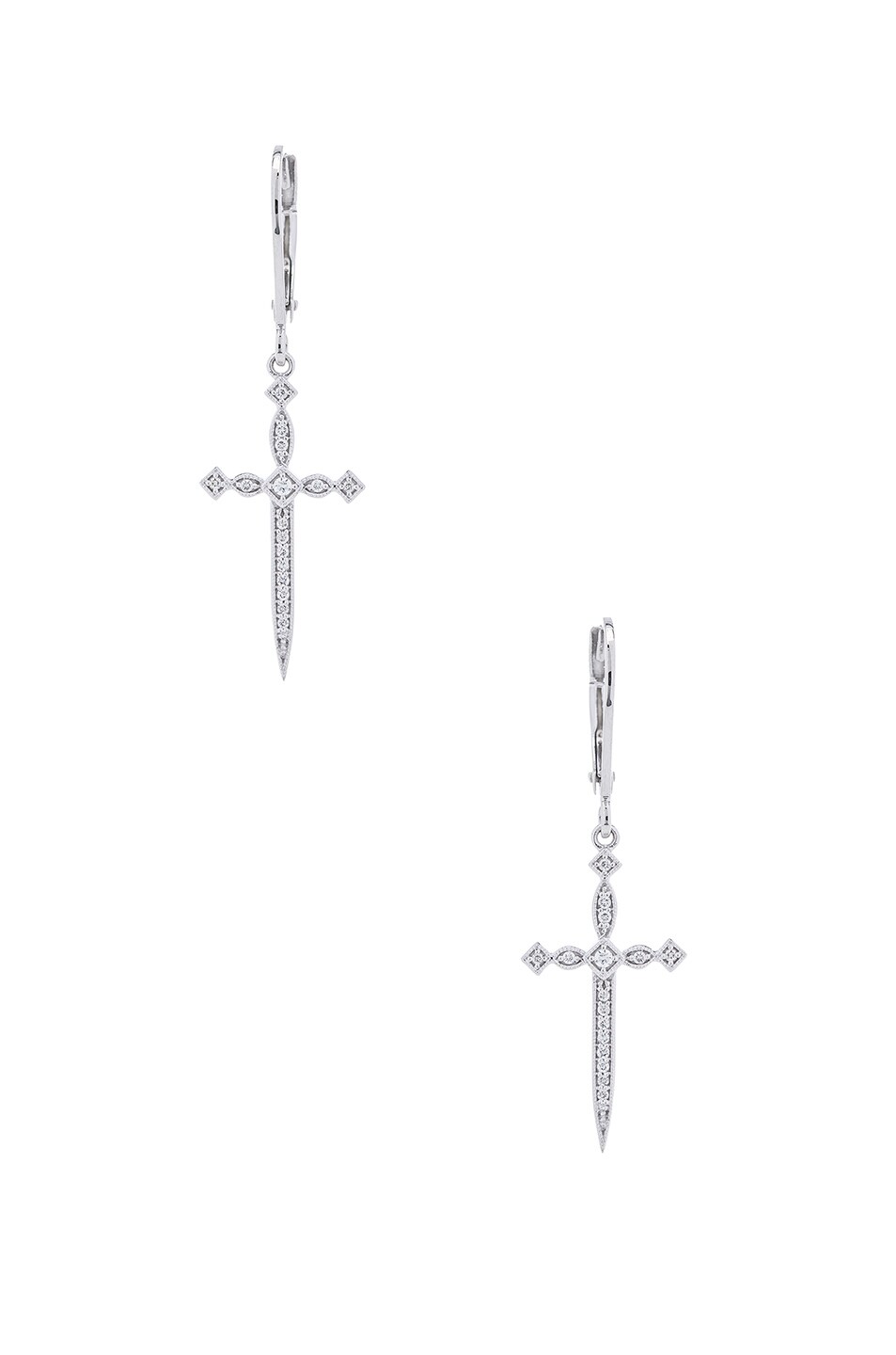 Image 1 of Stone Paris Diabolique Earrings in White Gold