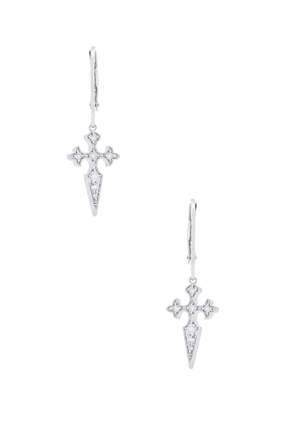 Image 1 of Stone Paris Blood Diamond Earrings in White Gold
