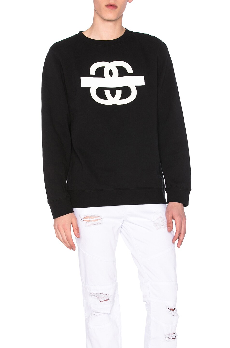 Image 1 of Stussy SS Taped Pullover in Black