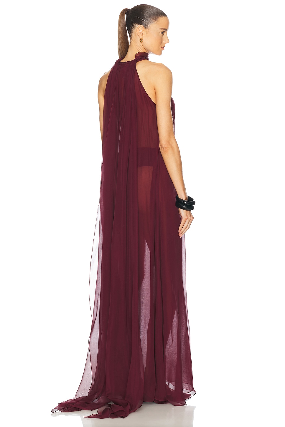 Halter Dress in Burgundy